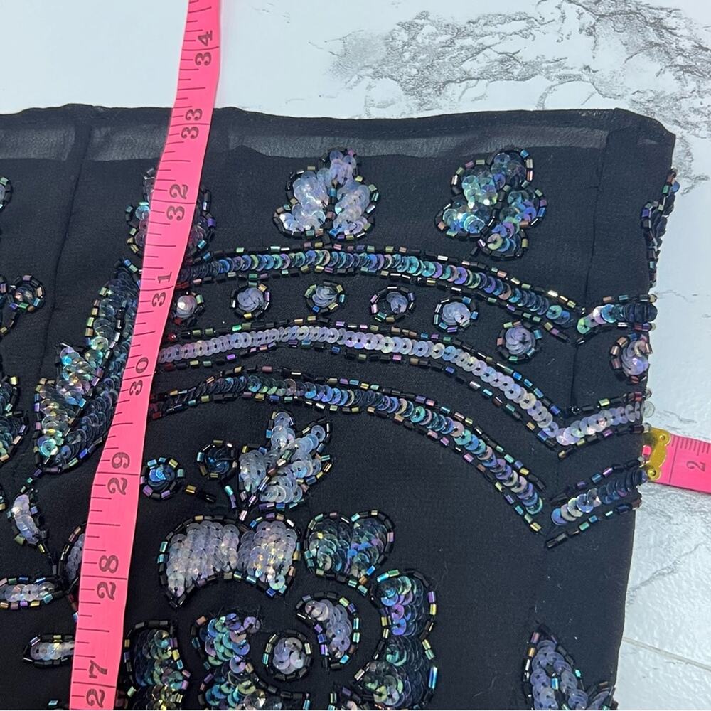 Needle & Thread floral sequin hem black cocktail dress - Picture 6 of 8
